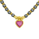 Bulgari Rubellite Heart Necklace