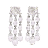 Diamond & Crystal Chandelier Earrings in 18k White Gold