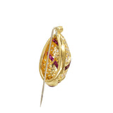 Diamond & Ruby Lapel Stick Pin