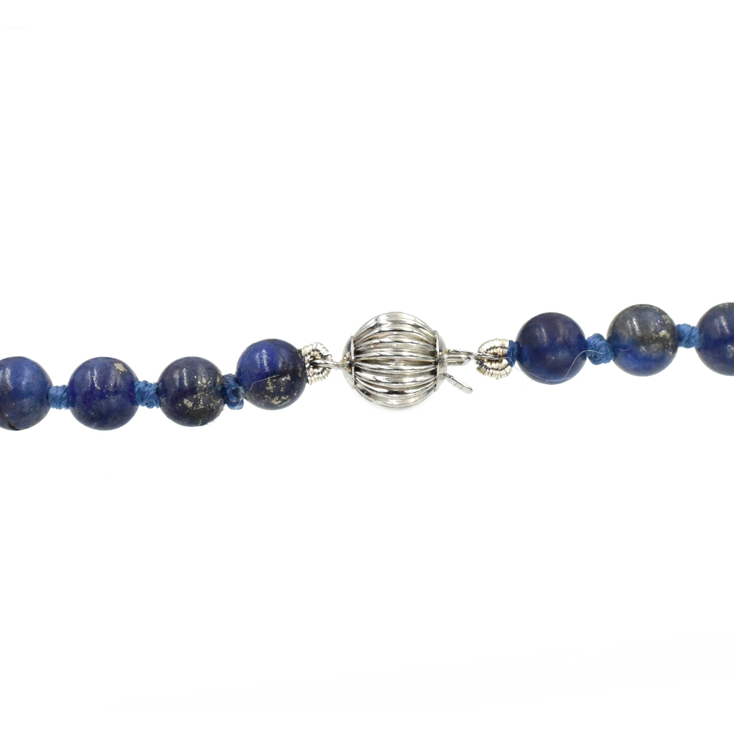 Lapis Lazuli & Diamond Bead Necklace