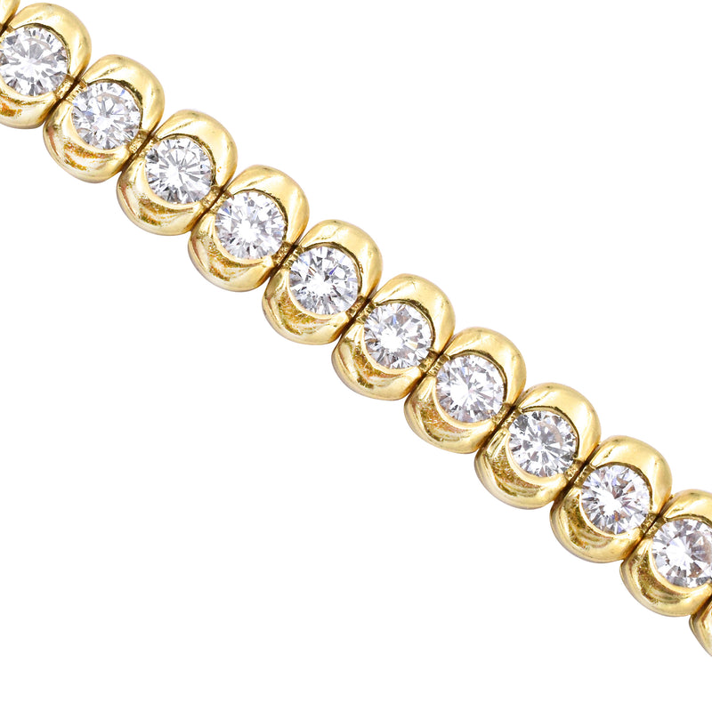 7ct Diamond Tennis Bracelet in 18k Yellow Gold