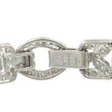 8.30ct Sapphire & 3.12ct Diamond Bracelet in Platinum