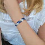 14.96ct Sapphire & 8.80ct Diamond Bracelet in Platinum