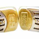 1990's Flexible Cuff Bracelet in 18k Two Tone Gold