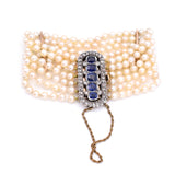 Victorian Pearl, Sapphire & Diamond Bracelet