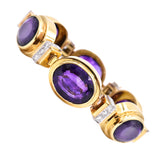 90ct Amethyst & 5.40ct Diamond Bracelet