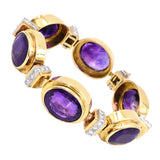 90ct Amethyst & 5.40ct Diamond Bracelet