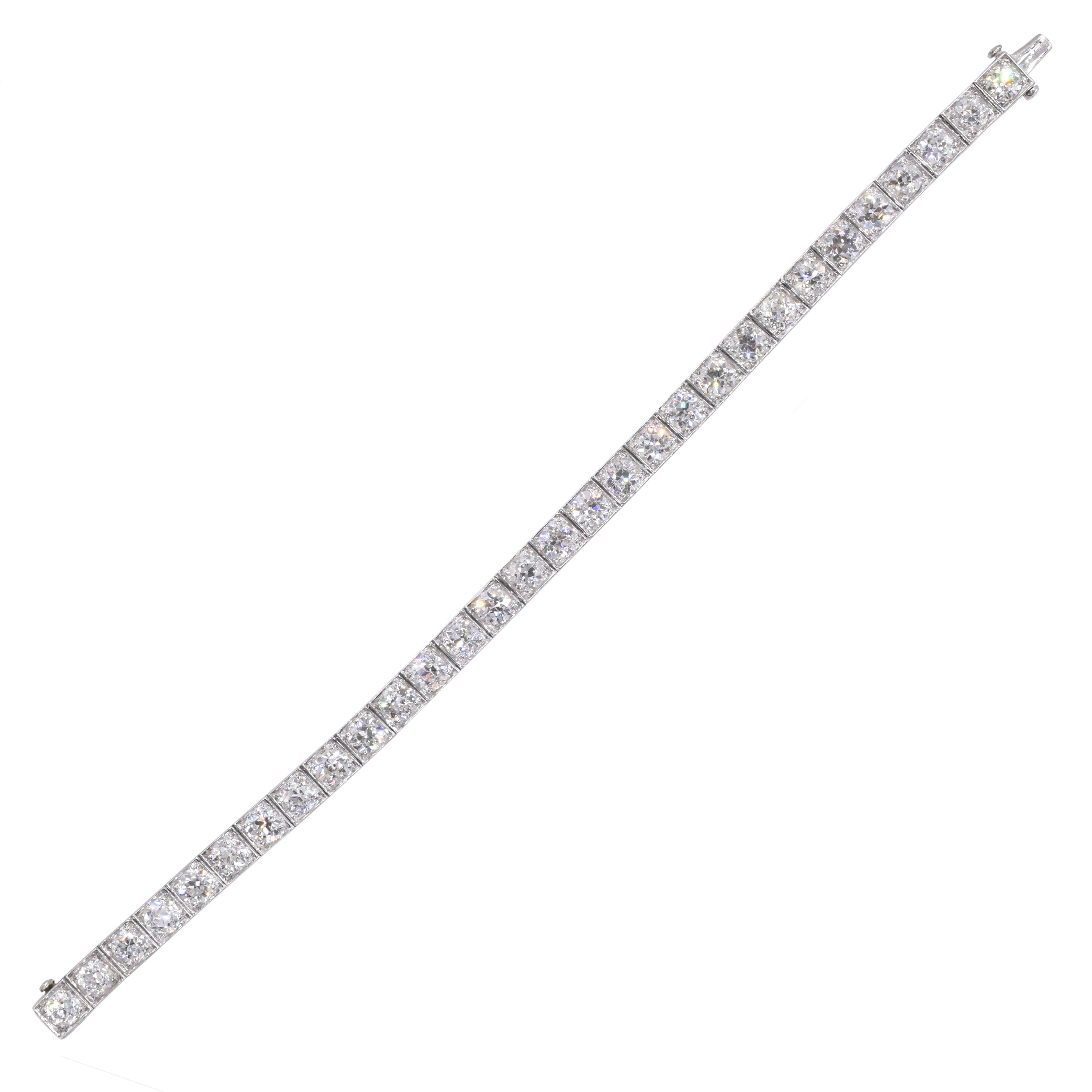 RUSER 17ct Diamond Tennis Bracelet In Platinum