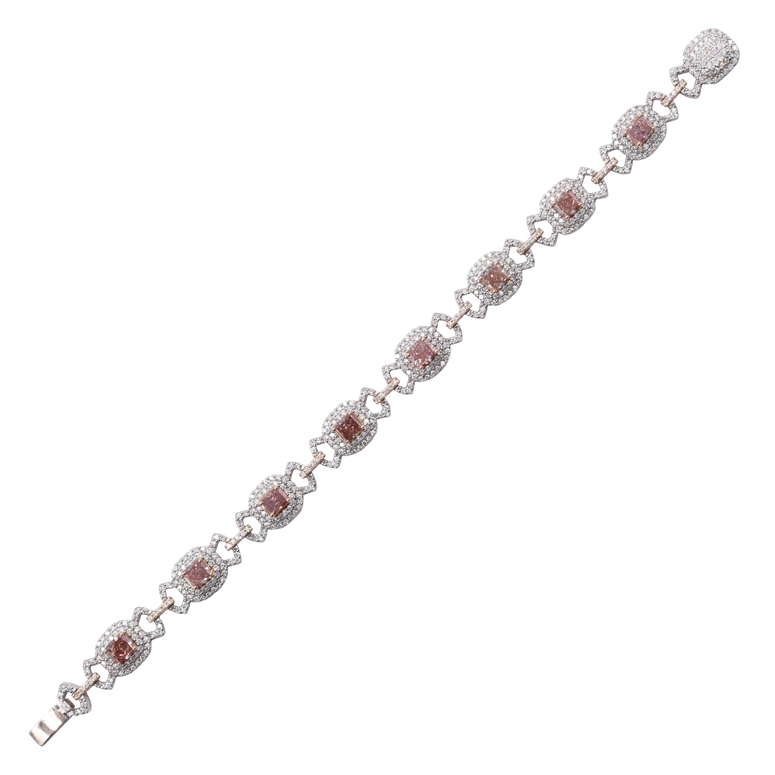 Natural Fancy Pink Diamond Bracelet