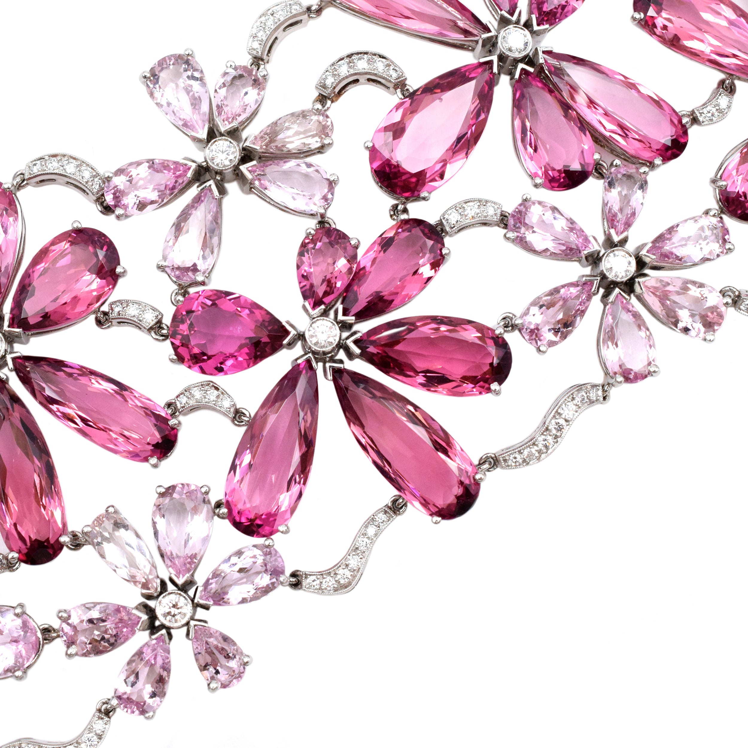 Tiffany & Co. Tourmaline, Morganite & Diamond Bracelet In Platinum