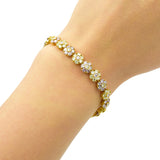 Pink & Yellow Diamond Floret Bracelet
