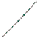 1915's Antique Emerald & Diamond Bracelet