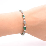 1915's Antique Emerald & Diamond Bracelet