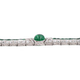 1920's 22ct Emerald & 8ct Diamond Bracelet in Platinum