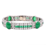1920's 22ct Emerald & 8ct Diamond Bracelet in Platinum