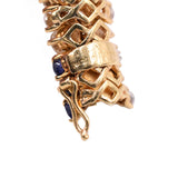 1960's Diamond & Sapphire Pelouse Bombe Bracelet by Van Cleef & Arpels