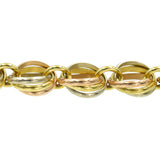 1991 Cartier 'Trinity" Tri-Tone 18k Gold Bracelet