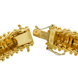 Blue & Green Enamel Dragon Scales Bracelet in 18k Yellow Gold