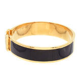 Hermes Clic H Diamond Bangle Bracelet in 18k Rose Gold