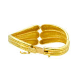 Ilias Lalaounis Hammered 18k Gold Bangle Bracelet