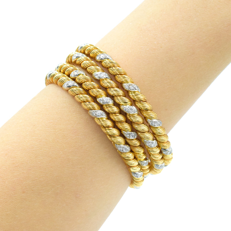 Van Cleef & Arpels Set of Diamond Bangle Bracelets