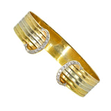 Vintage C de Cartier Diamond Cuff Bracelet