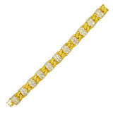 Graff 7ct Fancy Intense Yellow & 10ct White Diamond Bracelet