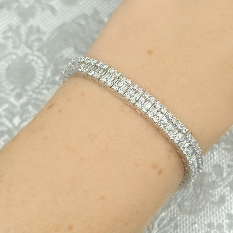 6.18ct Diamond Bracelet in 18k White Gold