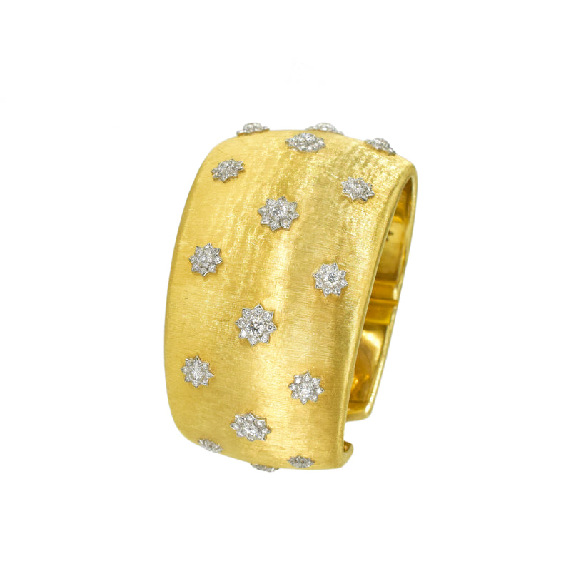 Buccellati 'Macri' 18k Diamond & Yellow & White Gold Bracelet and Earrings Set