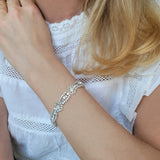 15ct Diamond & Platinum Link Bracelet