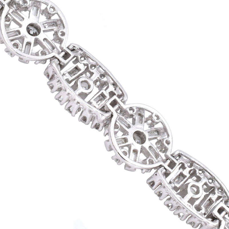 15ct Diamond & Platinum Link Bracelet