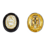 1980's David Webb Sapphire, Diamond & Enamel Earrings