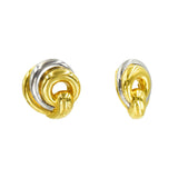 1990's Chaumet Paris 18k Two Tone Gold Earrings