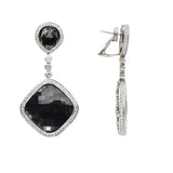 48.42ct. Black & White Diamond Pendant Earrings