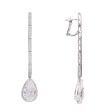 6.70ct Diamond Drop Earrings in Platinum by Nally Jewels