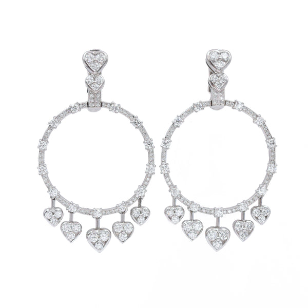 Diamond Heart 'Gyspy' Earrings by Graff