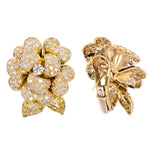 White & Yellow 5.25ct Diamond Flower Blossom Earrings
