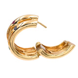 Gemstone Hoop Huggie Earrings by Chaumet Paris