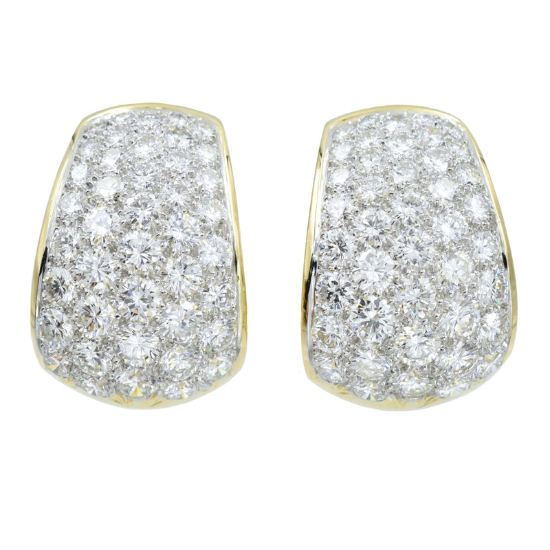 12ct Diamond Hoop Earrings By David Webb