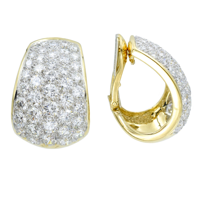 12ct Diamond Hoop Earrings By David Webb