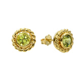 Tiffany & Co 1.60ct Peridot Stud Earrings in 18k Yellow Gold