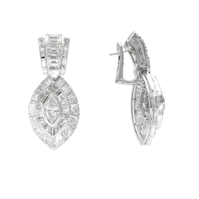 20ct Diamond Dangle Earrings by David Morris