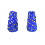 1970's Van Cleef & Arpels Lapis Lazuli Shrimp Earrings