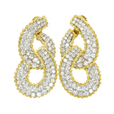 David Webb 30ct Diamond Hoop Earrings