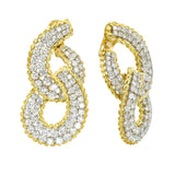 David Webb 30ct Diamond Hoop Earrings