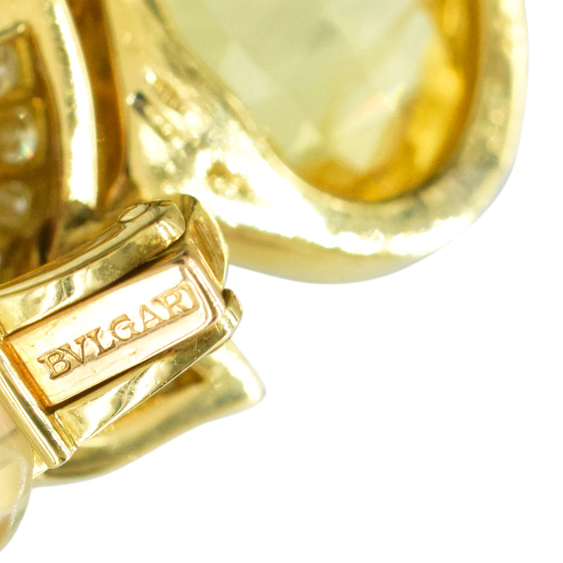 1980's Bulgari Sapphire, Diamond, Ruby & Emerald Earrings