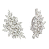 7ct Diamond Cluster Earrings in White Gold