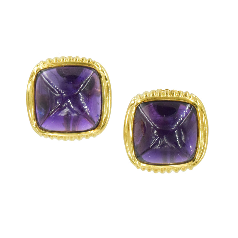 Amethyst Earrings in 18K Yellow Gold