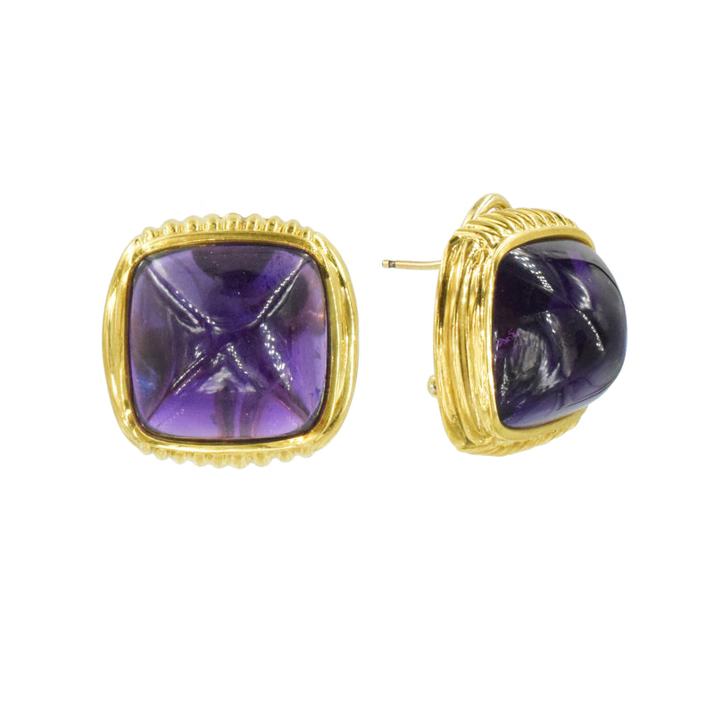 Amethyst Earrings in 18K Yellow Gold
