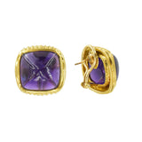 Amethyst Earrings in 18K Yellow Gold